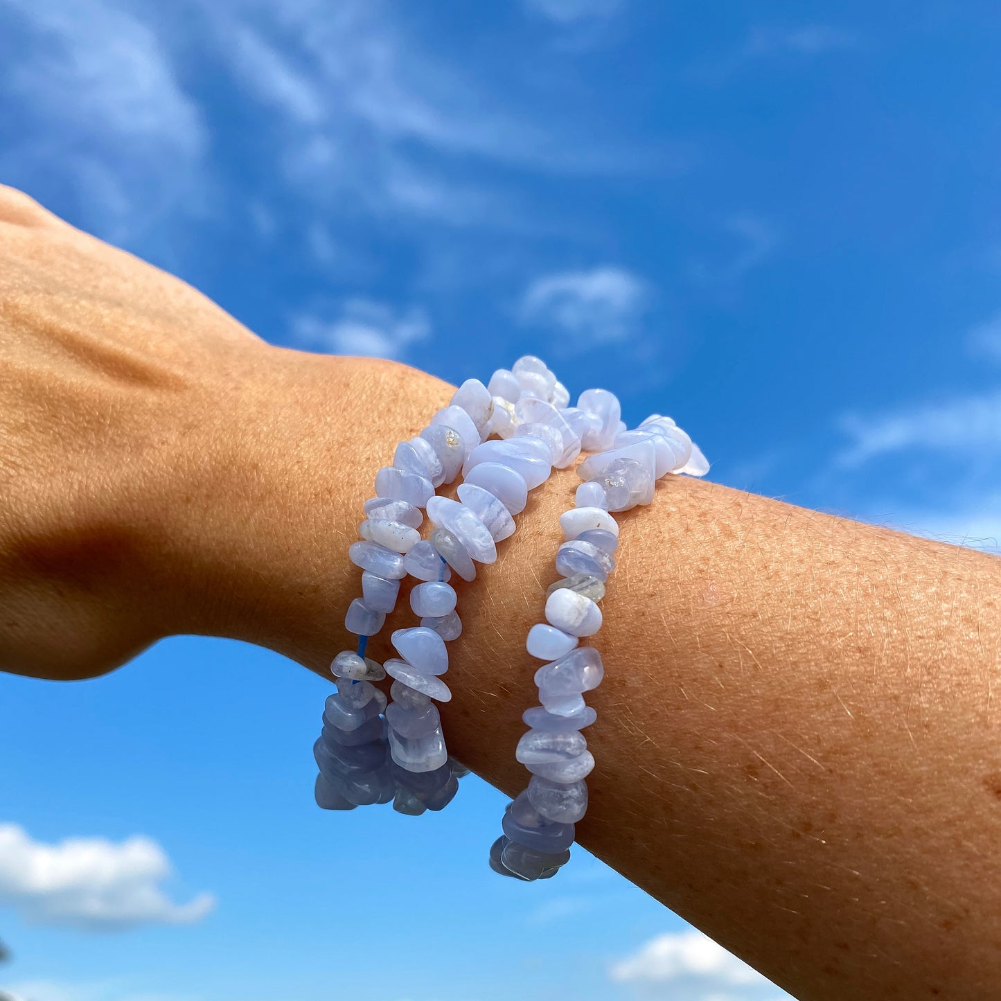 Order AAA Blue Lace Agate Bracelet Online From Aurora Crystals™️ & Smitaa's  Holistic Healing,mumbai